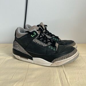 Nike Air Jordan 3 Retro Green Glow Mens Size 8.5